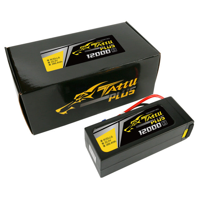 Tattu Smart LiPo Batteries – Group Shot of 12000mAh Variants