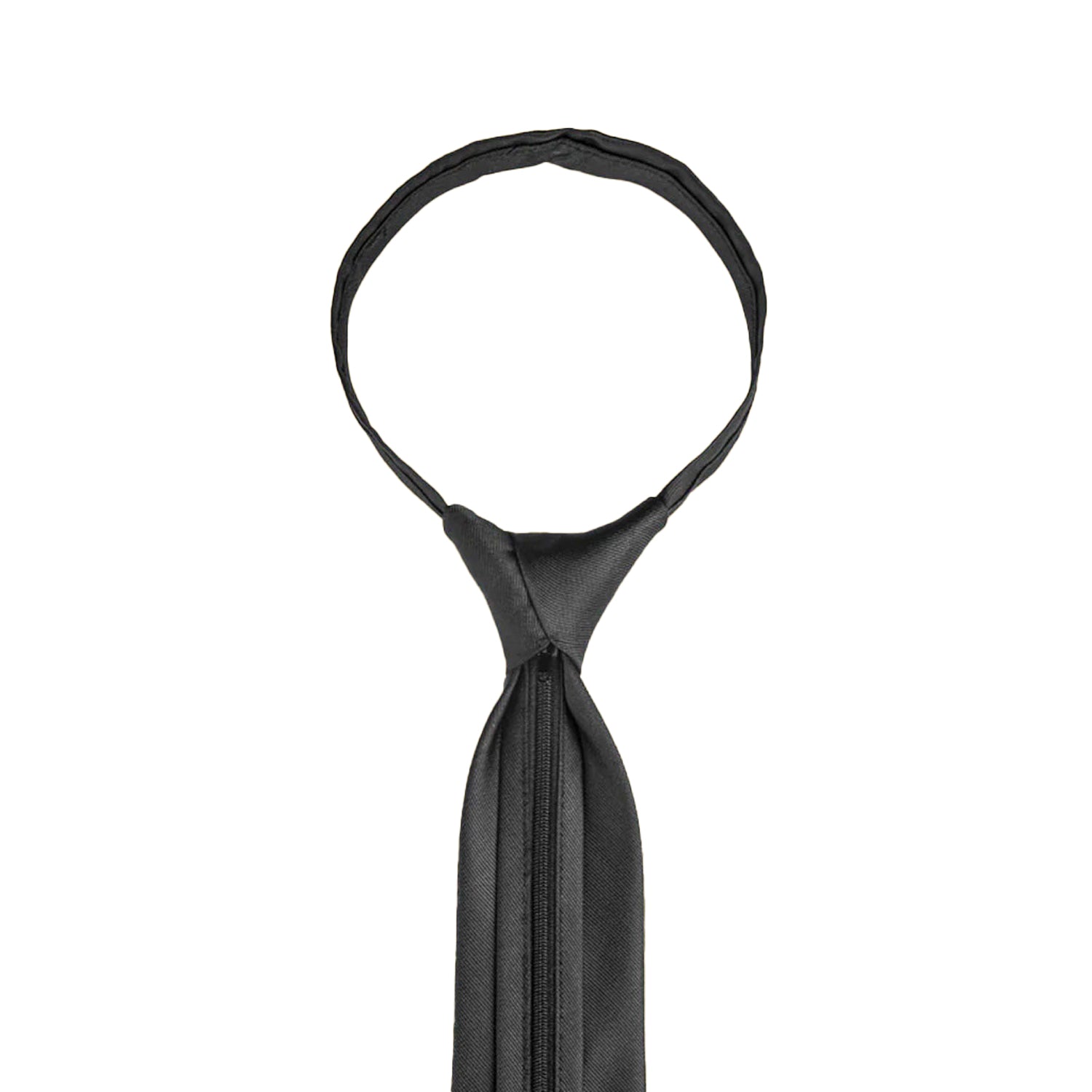JetSeam - Premium Pilot Zipper Tie, Black Closeup