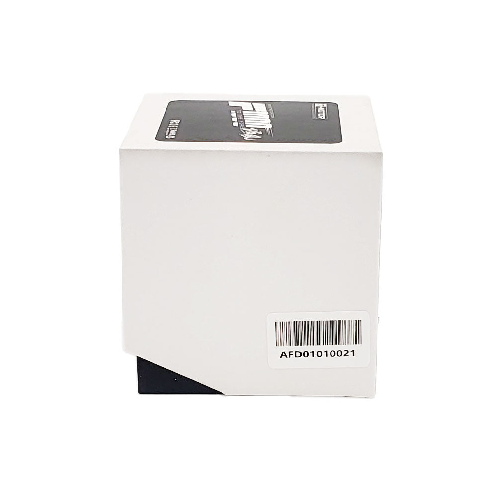 Side view of T-Motor F1000 box showing barcode label and serial number AFD01010021