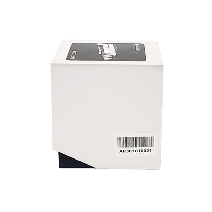 Side view of T-Motor F1000 box showing barcode label and serial number AFD01010021