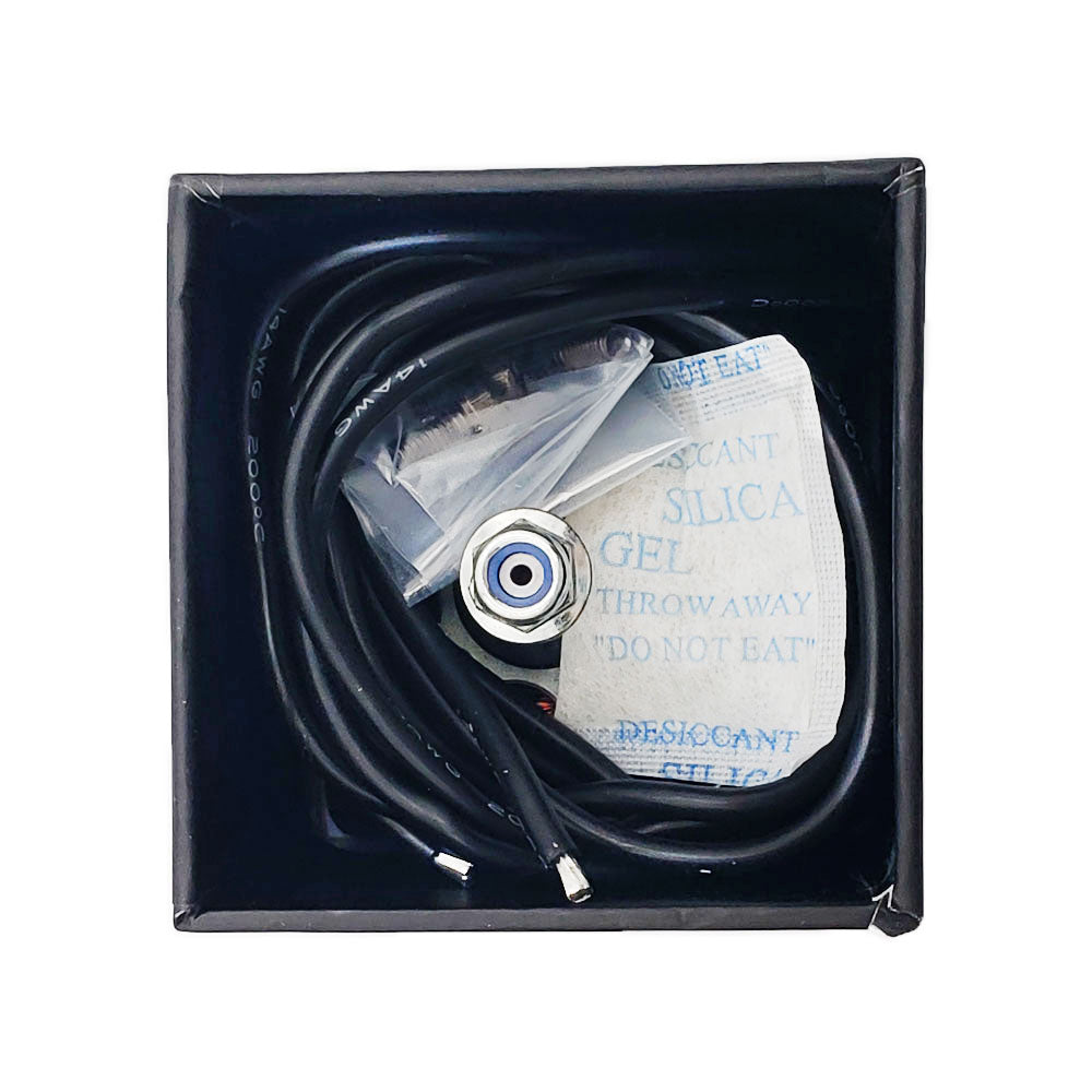 Bottom of T-Motor F1000 box showing motor power wires, mounting hardware bag, and silica gel packet