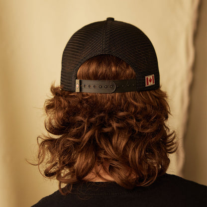 Red Canoe - Canada Mesh Back Cap - Black, Lifestyle Back