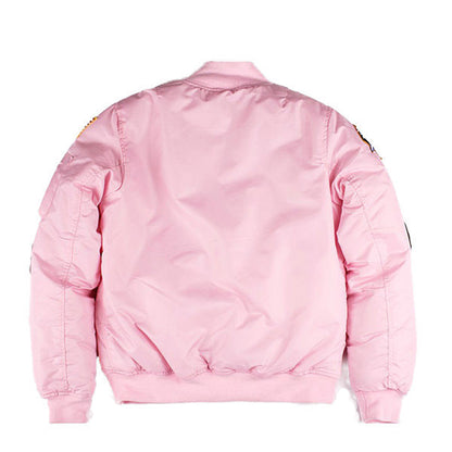 Up and Away - Adult MA-1 Flight Jacket (Pink 6-Patch), Back