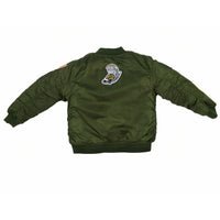Up and Away - Youth MA-1 Flight Jacket (Green 7-Patch
