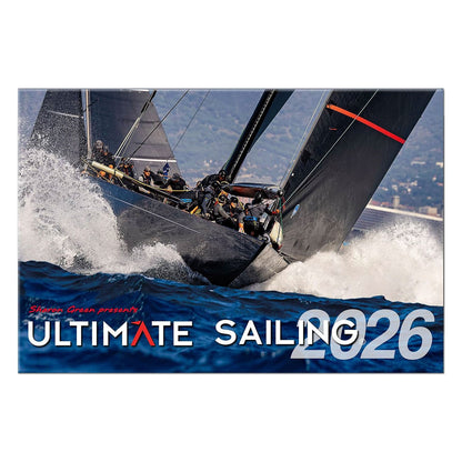 2026 Ultimate Sailing Calendar front cover with racing yachts in action