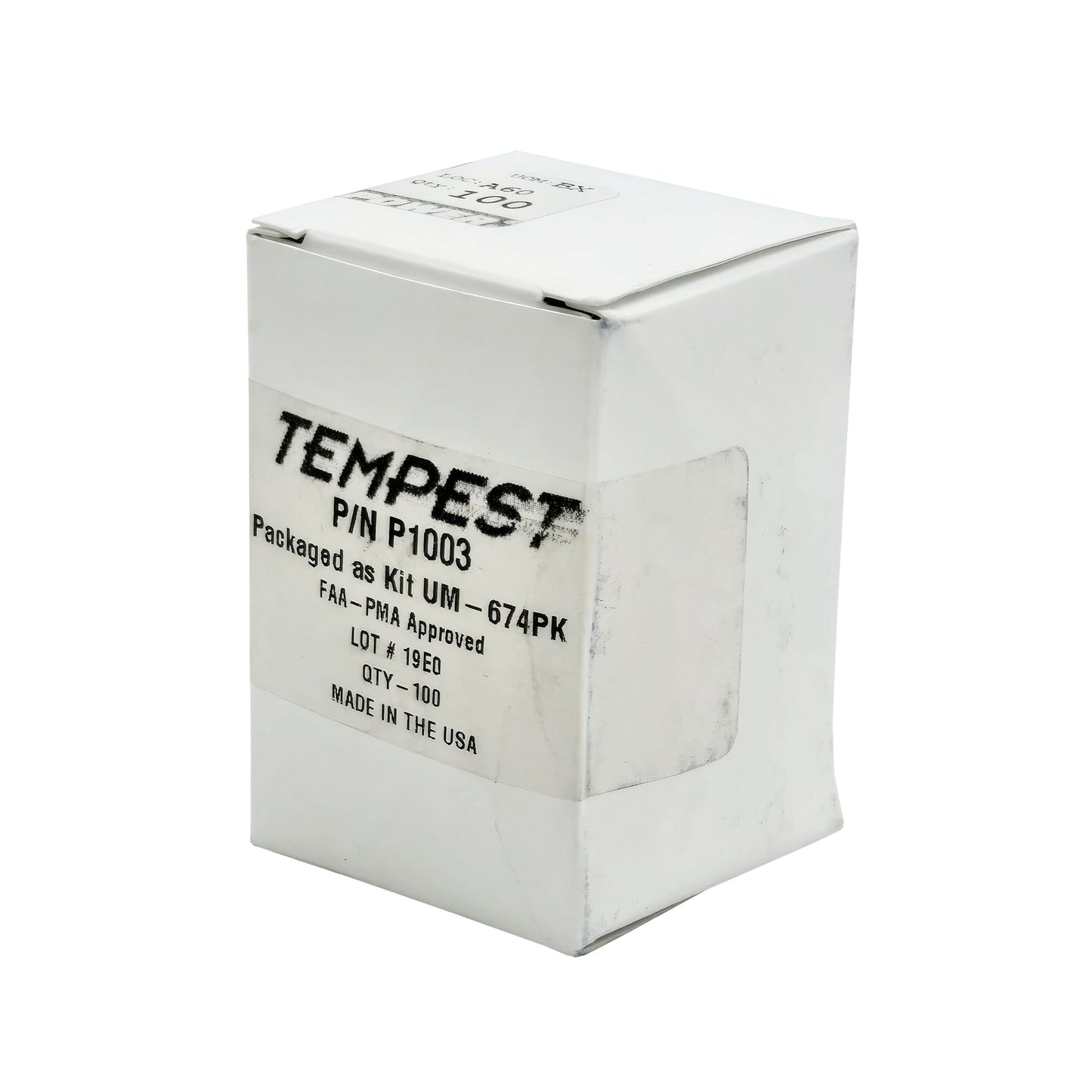 Tempest Copper Spark Plug Gasket Pack – Front View of Standing Box Packaging