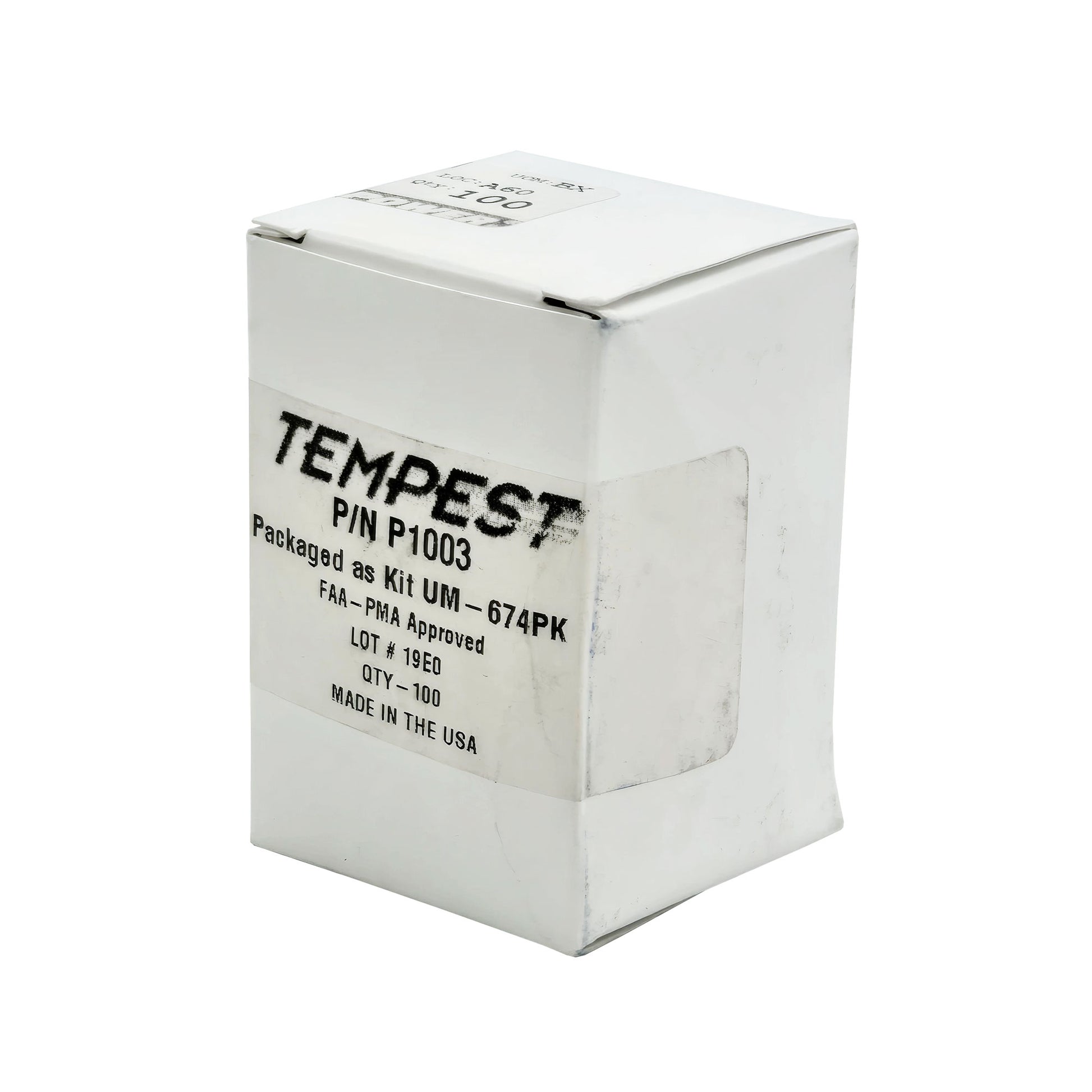 Tempest Copper Spark Plug Gasket Pack – Front View of Standing Box Packaging