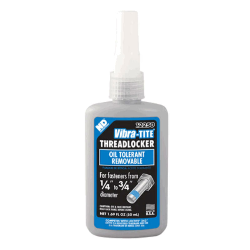 EXPIRED Vibra-Tite - 122 Oil Tolerant Removable Threadlocker, 50mL