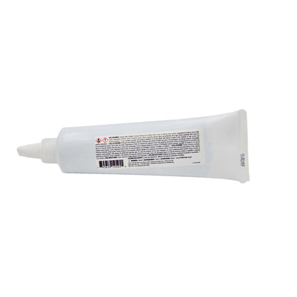 Vibra-Tite 125 Gel Threadlocker back of tube with safety warnings, directions, barcode, and multilingual English, French, and Spanish text