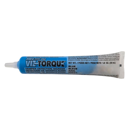 Vibra-Tite Viz-Torque Detection Marker 1 oz tube in blue - durable torque marking sealant for inspections