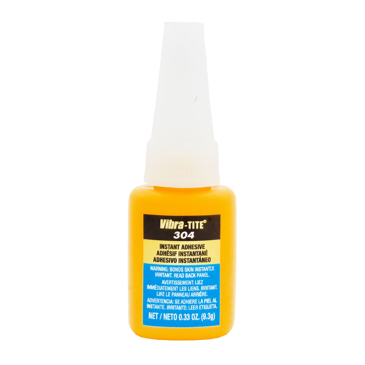 Vibra-Tite 304 O-Ring Bonder Cyanoacrylate – Front View with Label and Branding