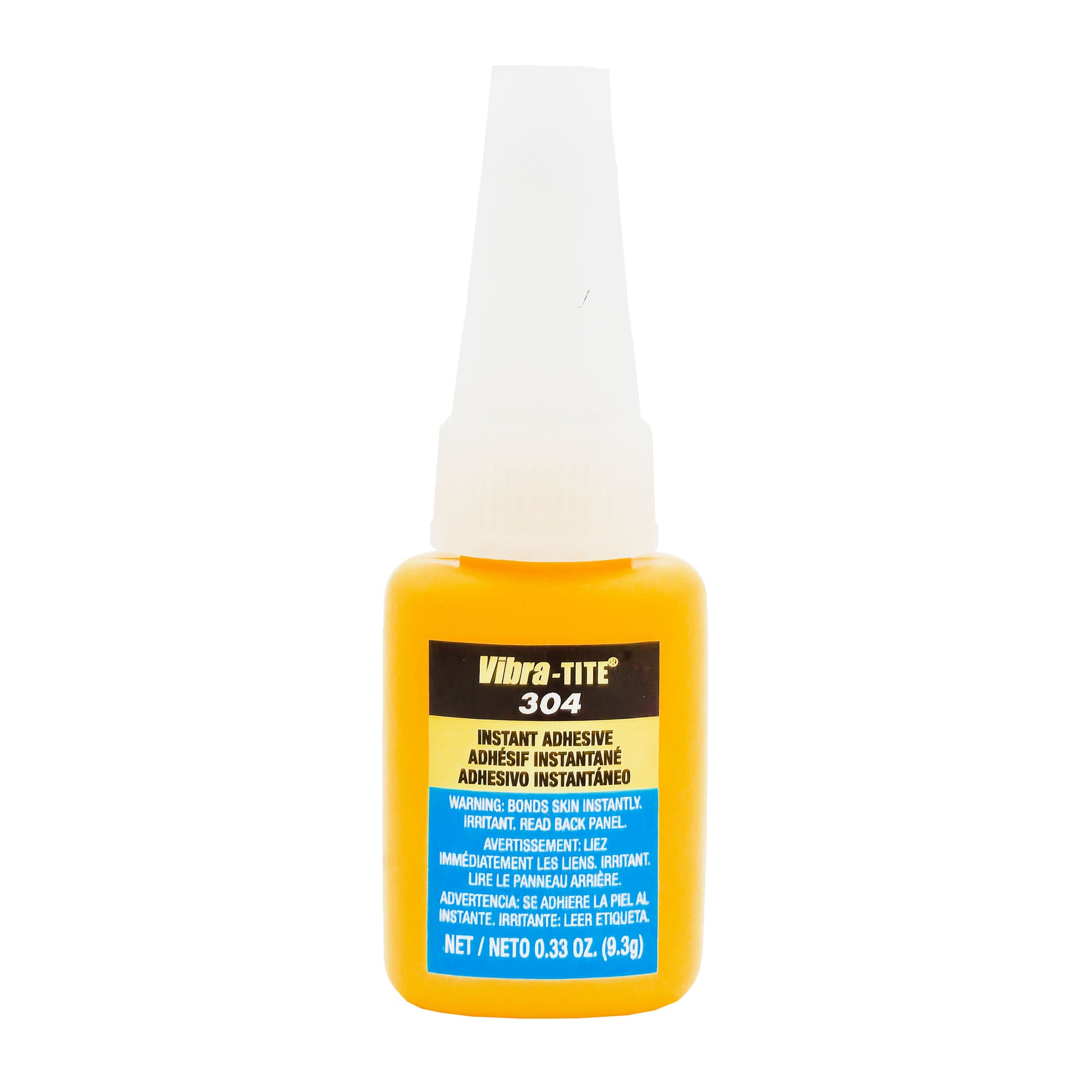 Vibra-Tite 304 O-Ring Bonder Cyanoacrylate – Front View with Label and Branding