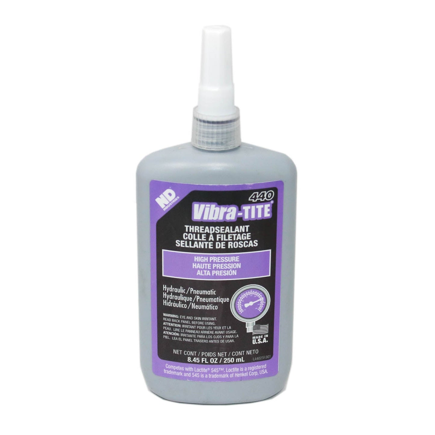 Vibra-Tite - 440 Pneumatic/Hydraulic Sealant Thread Sealant, 250 mL