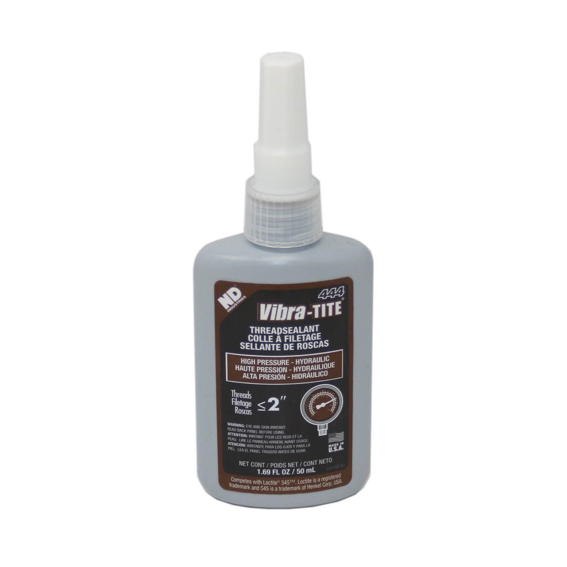 Vibra-Tite - 444 Hydraulic Sealant - High Pressure Thread Sealant, 50 mL