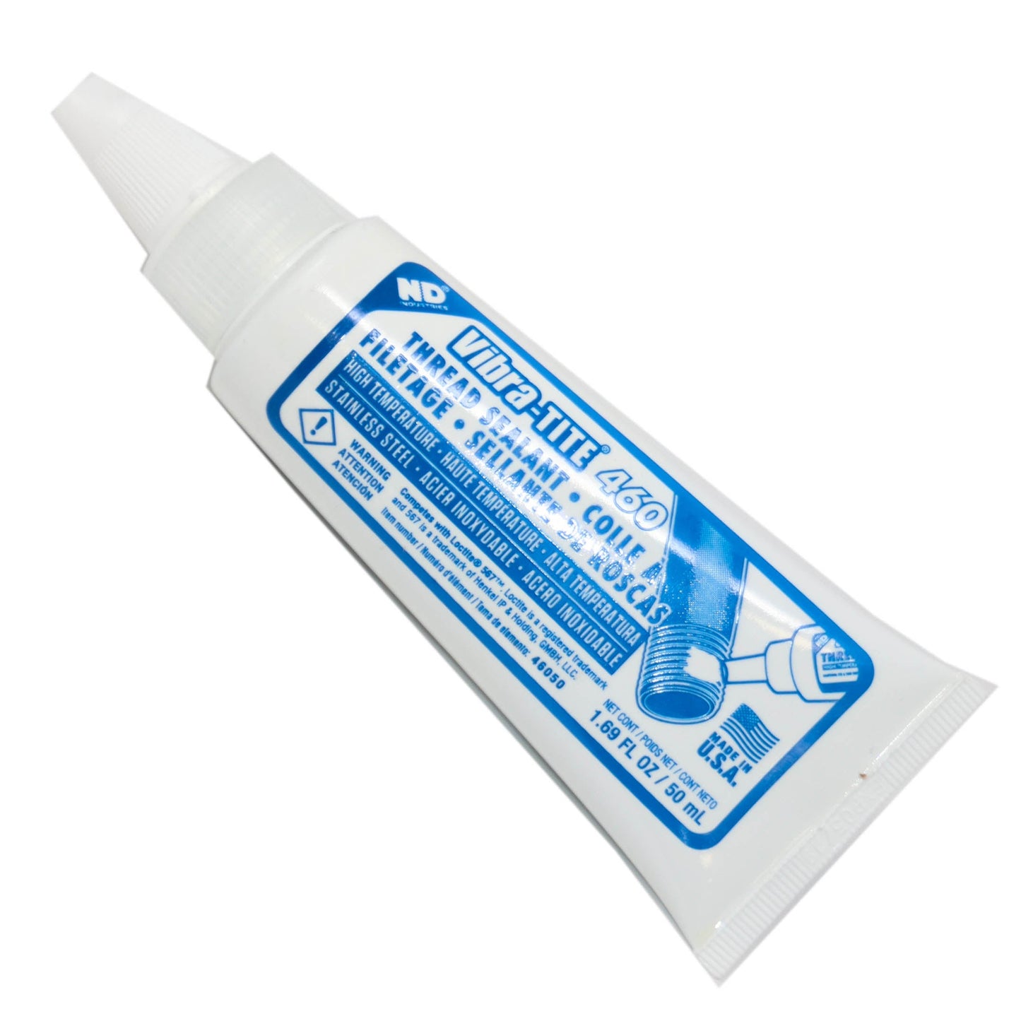 EXPIRED Vibra-Tite - 460 High Temp/Stainless Steel Pipe Sealant Thread Sealant, 50mL