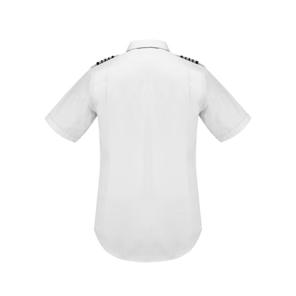 Aero Phoenix Men's Professional Pilot Shirt - Back View Showing Dual Pleats