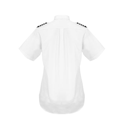 Aero Phoenix Lady Professional Pilot Shirt - Back View Highlighting Pleats and Fit