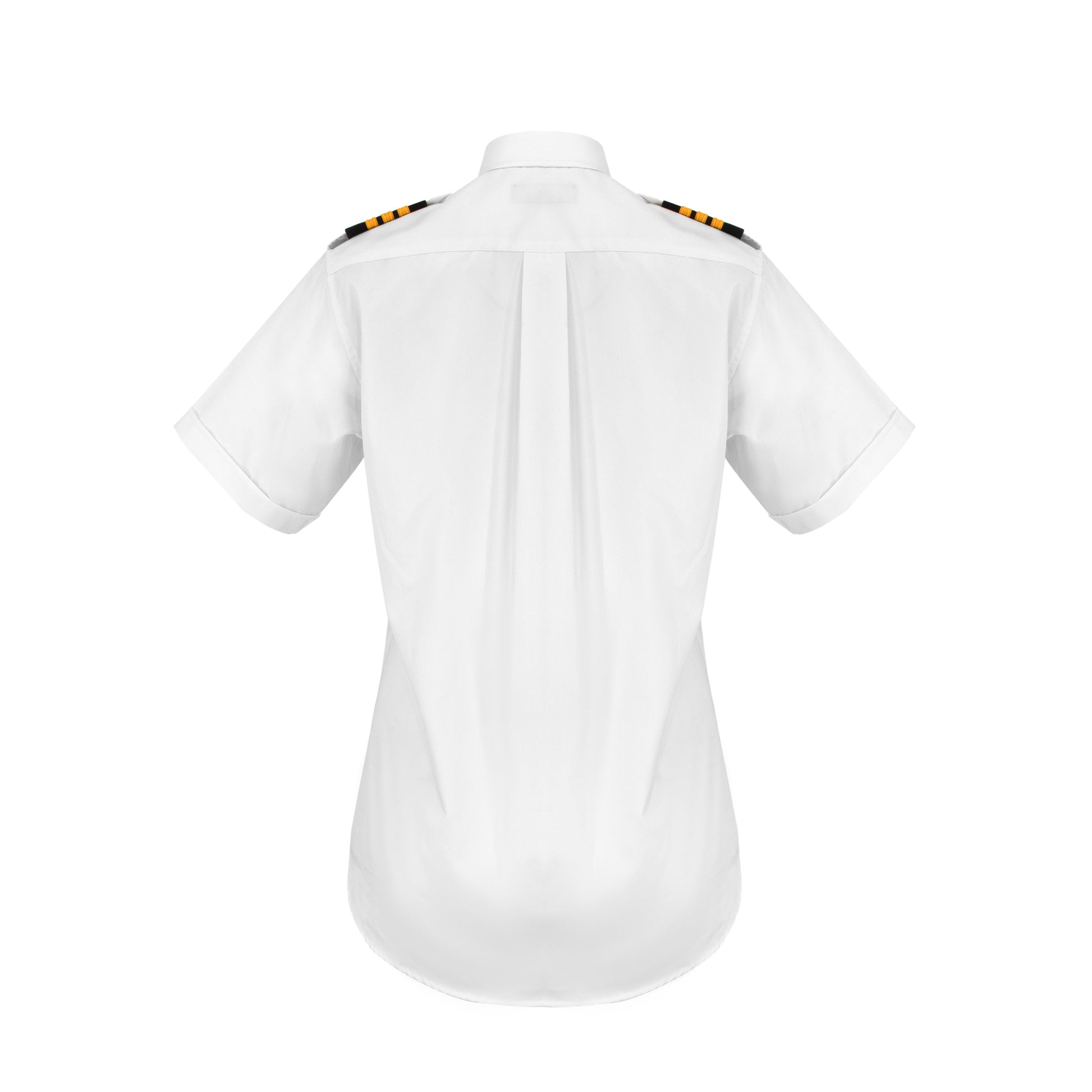 Aero Phoenix Lady Elite Pilot Shirt - Back View Highlighting Pleats and Tailored Fit