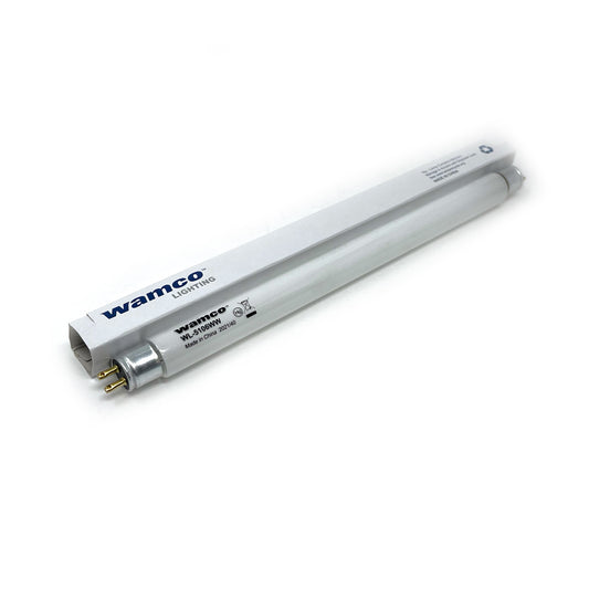Wamco 5106WW T5 6-Watt Fluorescent Aircraft Lamp with G5 Bi-Pin Base, 9-Inch Length, and Warm White 3100K Light