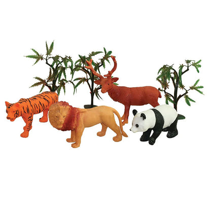 WowToyz Wild Animals Playset – 8-Piece Set Displayed Outside Bag