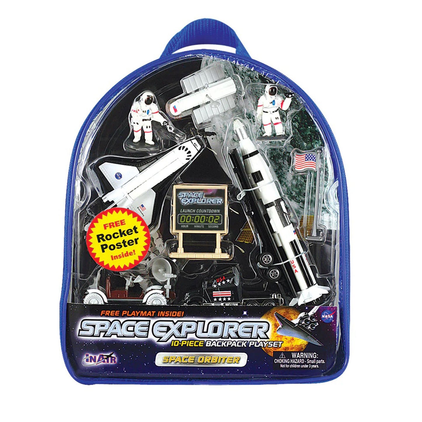 WowToyz Space Orbiter Backpack Playset – Manufacturer Front View Highlighting Design and Branding