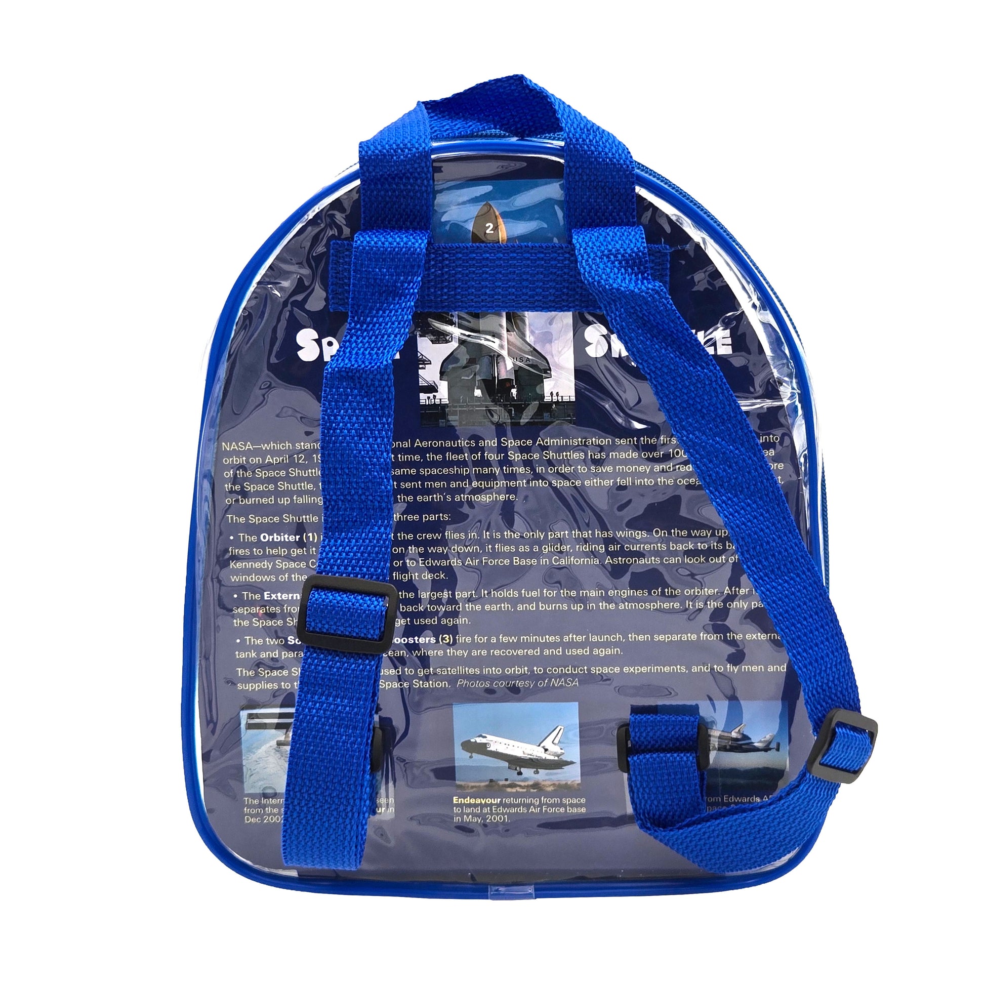 WowToyz Space Explorer Space Orbiter Backpack Playset – Back View of Backpack with Straps and Labeling