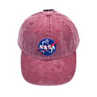 WowToyz NASA Logo Cap Maroon – Angled Front View with Embroidered Patch