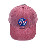 WowToyz NASA Logo Cap Maroon – Angled Front View with Embroidered Patch
