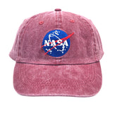 WowToyz NASA Logo Cap Maroon – Front View Highlighting NASA Embroidery