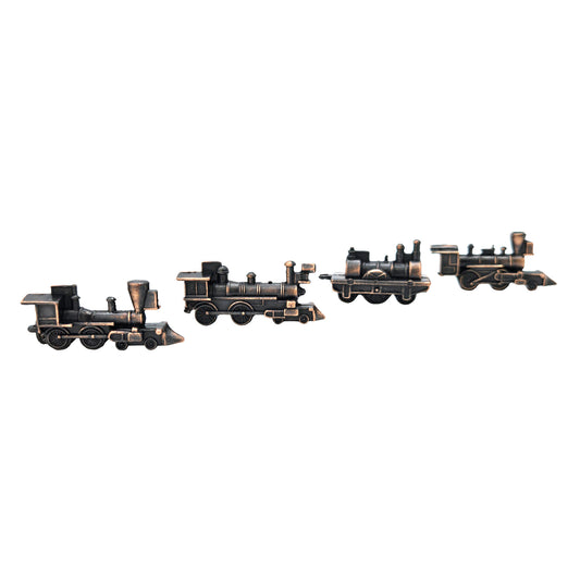 WowToyz® Locomotive Keychain Assortment bronze train left-side view - collectible train keychain with detailed design
