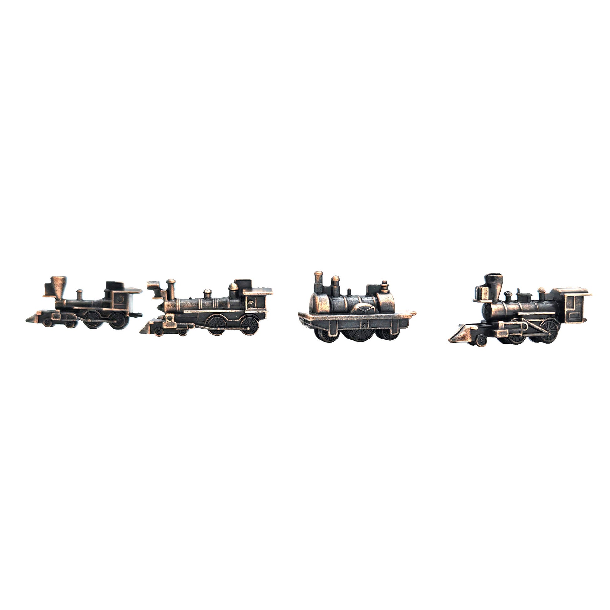 WowToyz® Locomotive Keychain Assortment bronze train right-side view - durable keychain with locomotive design