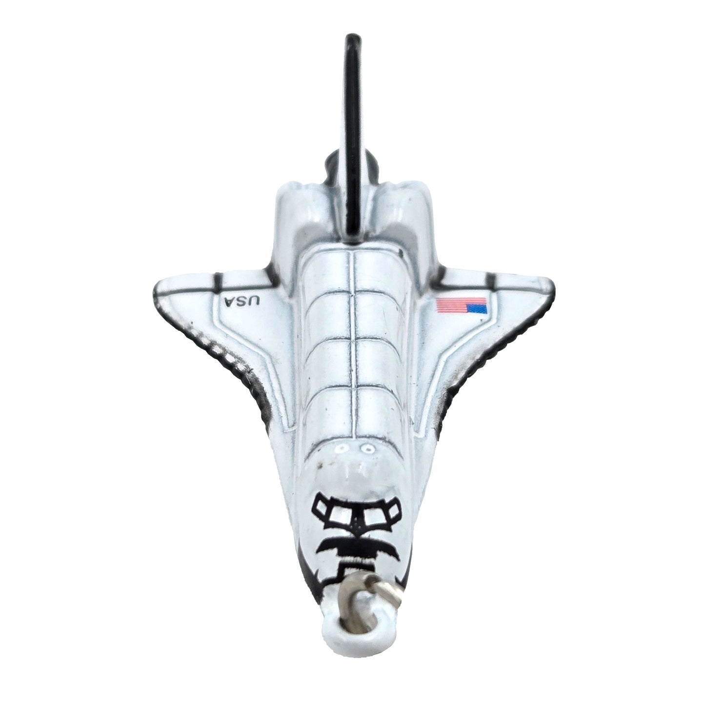 WowToyz Space Shuttle Keychain – Front View with Nose Pointed Down