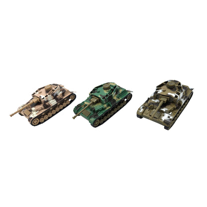 WowToyz® Power Tank Pullbacks angled left view - friction-powered military tank toy with detailed design