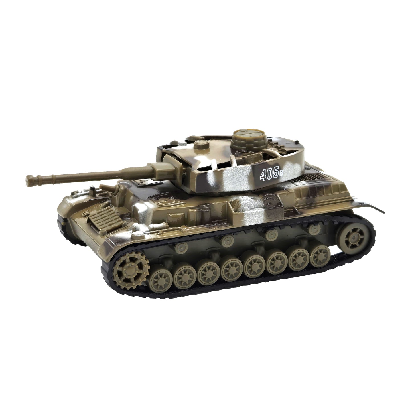 WowToyz® Power Tank Pullbacks brown tank angled left view - realistic pullback military tank toy