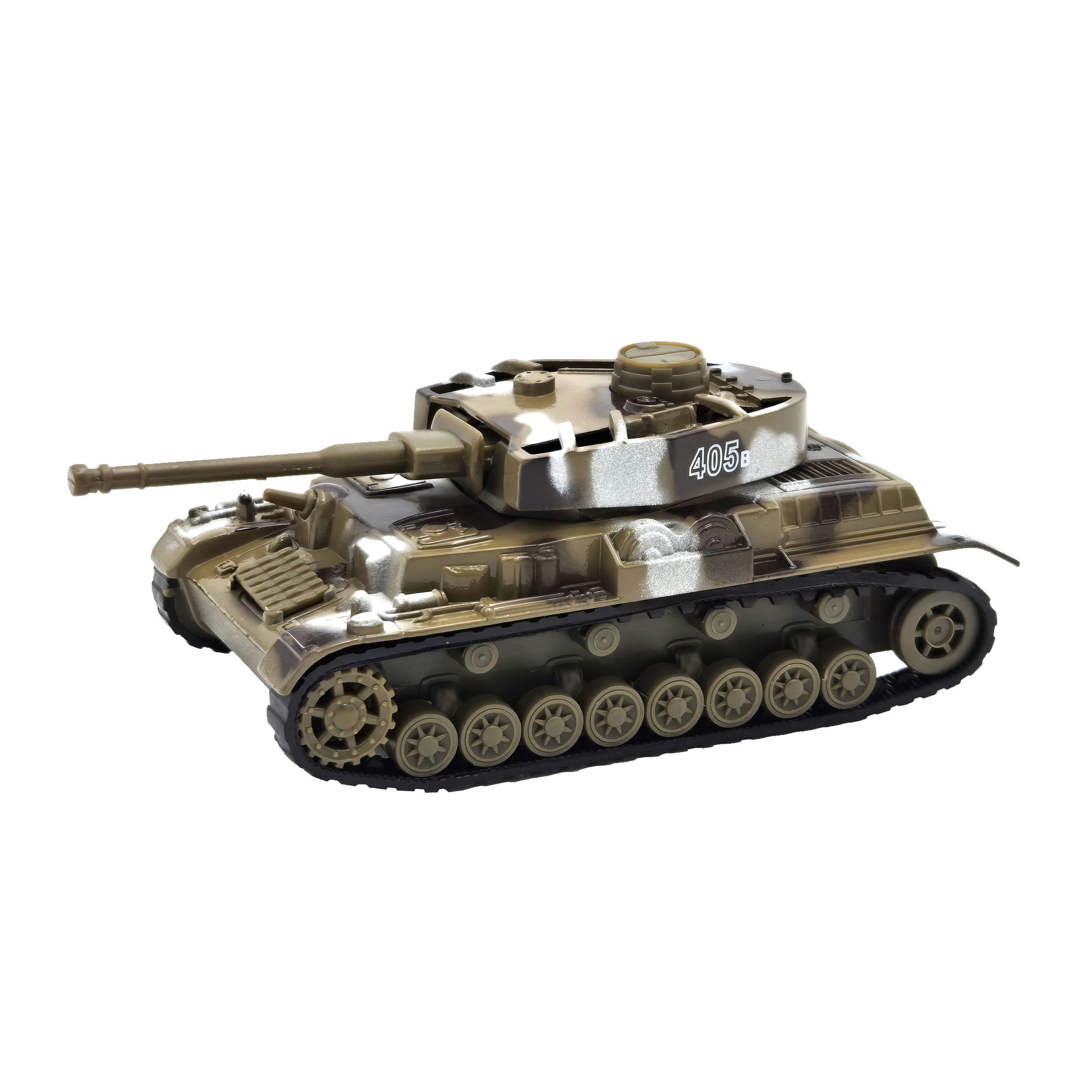 WowToyz® Power Tank Pullbacks brown tank angled left view - realistic pullback military tank toy