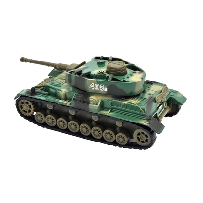 WowToyz® Power Tank Pullbacks army green tank angled left view - classic pullback tank toy with rugged design