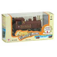 WowToyz® Lights & Sounds Classic Engine Pullback red train boxed manufacturer photo - classic train toy with friction-powered action