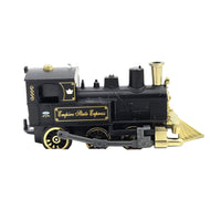 WowToyz® Lights & Sounds Classic Engine Pullback black train right view - detailed vintage-style train toy"