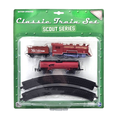 WowToyz® Scout Series Classic Train Set 10-pc red train set in packaging - collectible toy train with detailed design