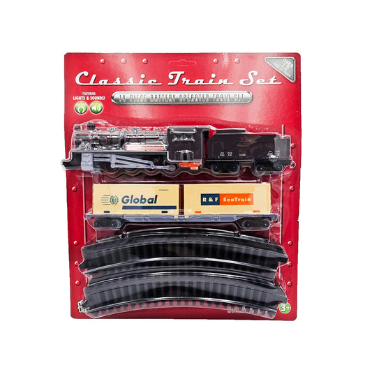 WowToyz Classic Train Set 14-pc – Front View in Packaging with Train Display