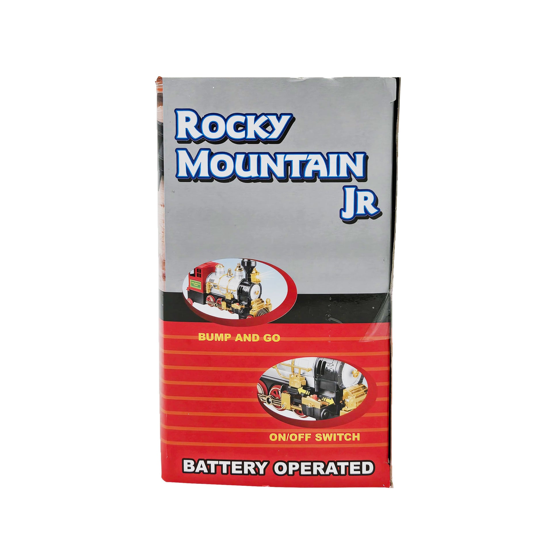 WowToyz Rocky Mountain Jr. Bump & Go Locomotive Side View in Box