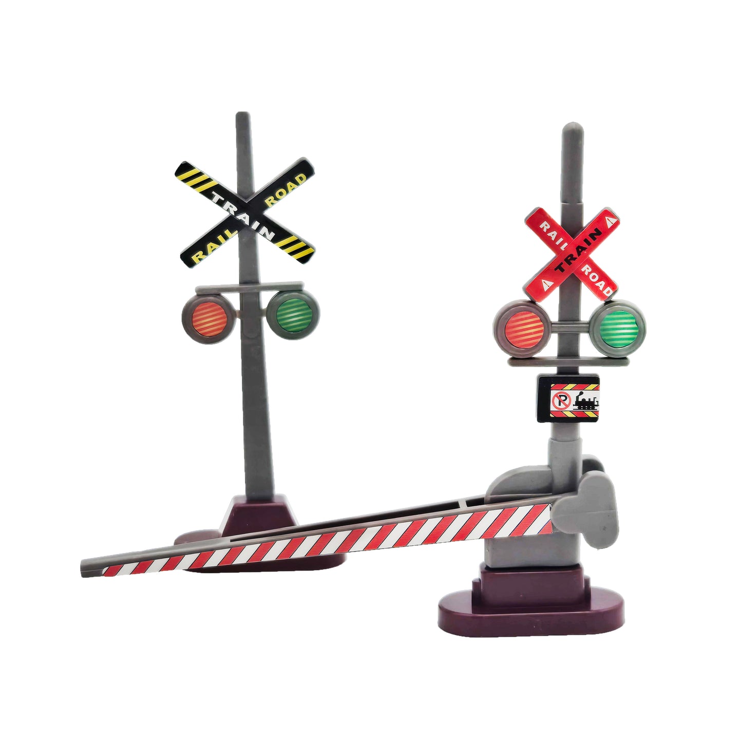 WowToyz R/C Steam Train Set – Train Crossing Signal Signs Close-Up