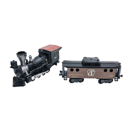 WowToyz R/C Steam Train Set – Engine with Long-Distance Transport Carriage