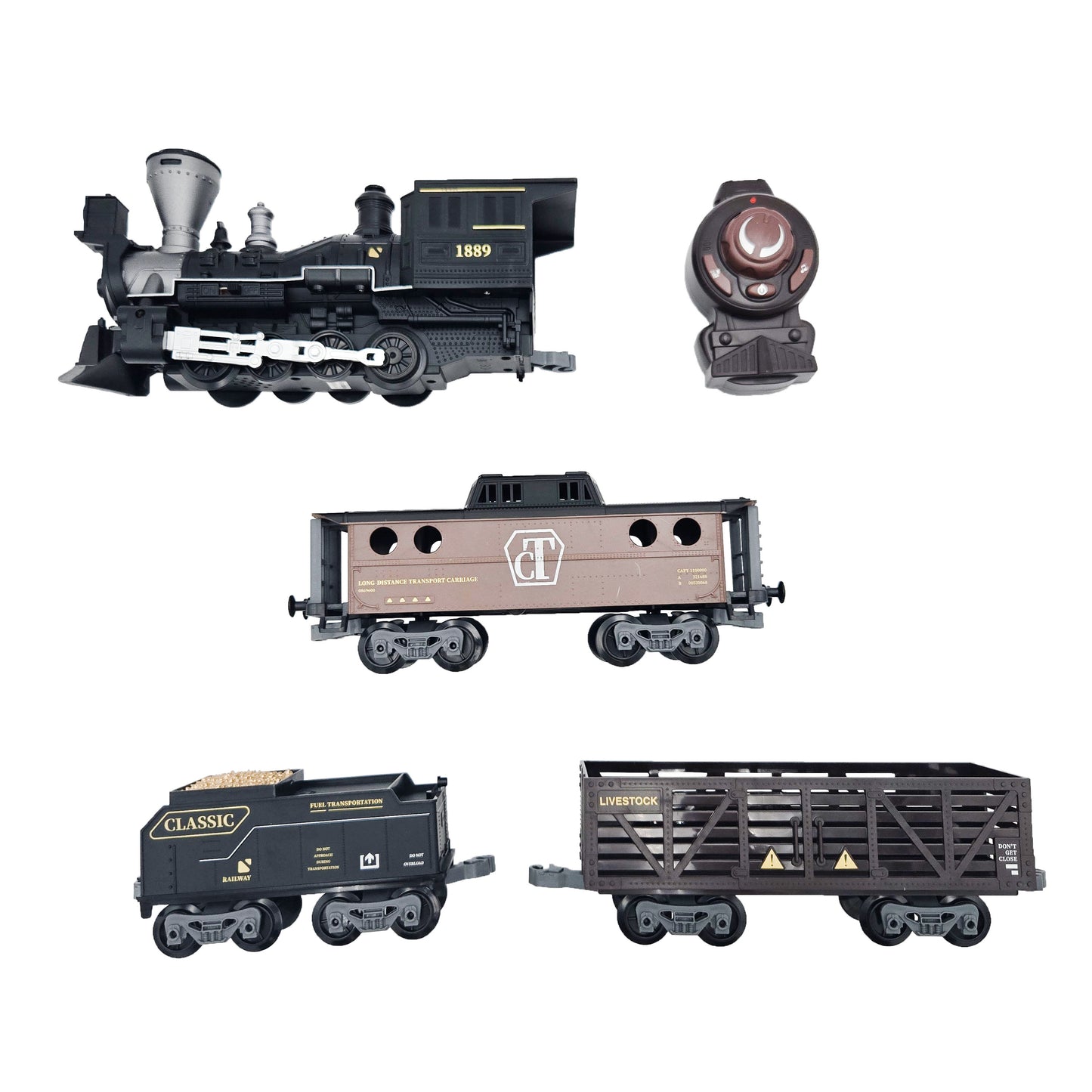 WowToyz R/C Steam Train Set – Engine and Train Cars Unboxed View