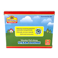 WowToyz® Li'l Chugs™ Pull-Along Steam Engine back side panel view - interactive toy with pull-along action