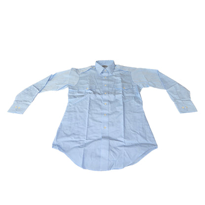 Van Heusen Men's Aviator Shirt Long Sleeve – Unfolded and Spread Open Front View