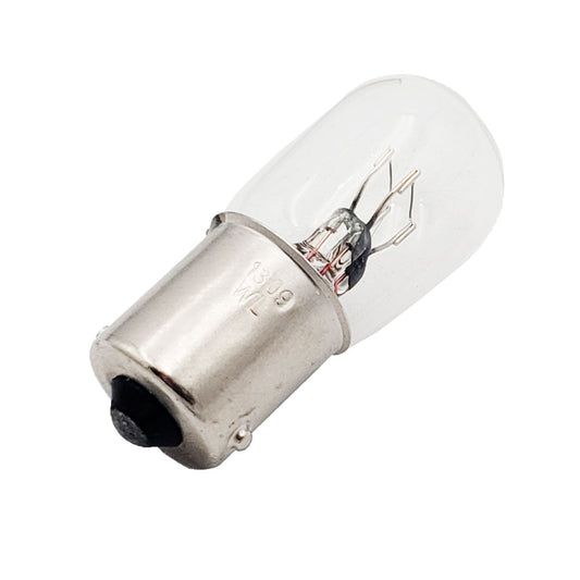 Wamco WL-1309 miniature aircraft lamp with large clear glass bulb and metal base