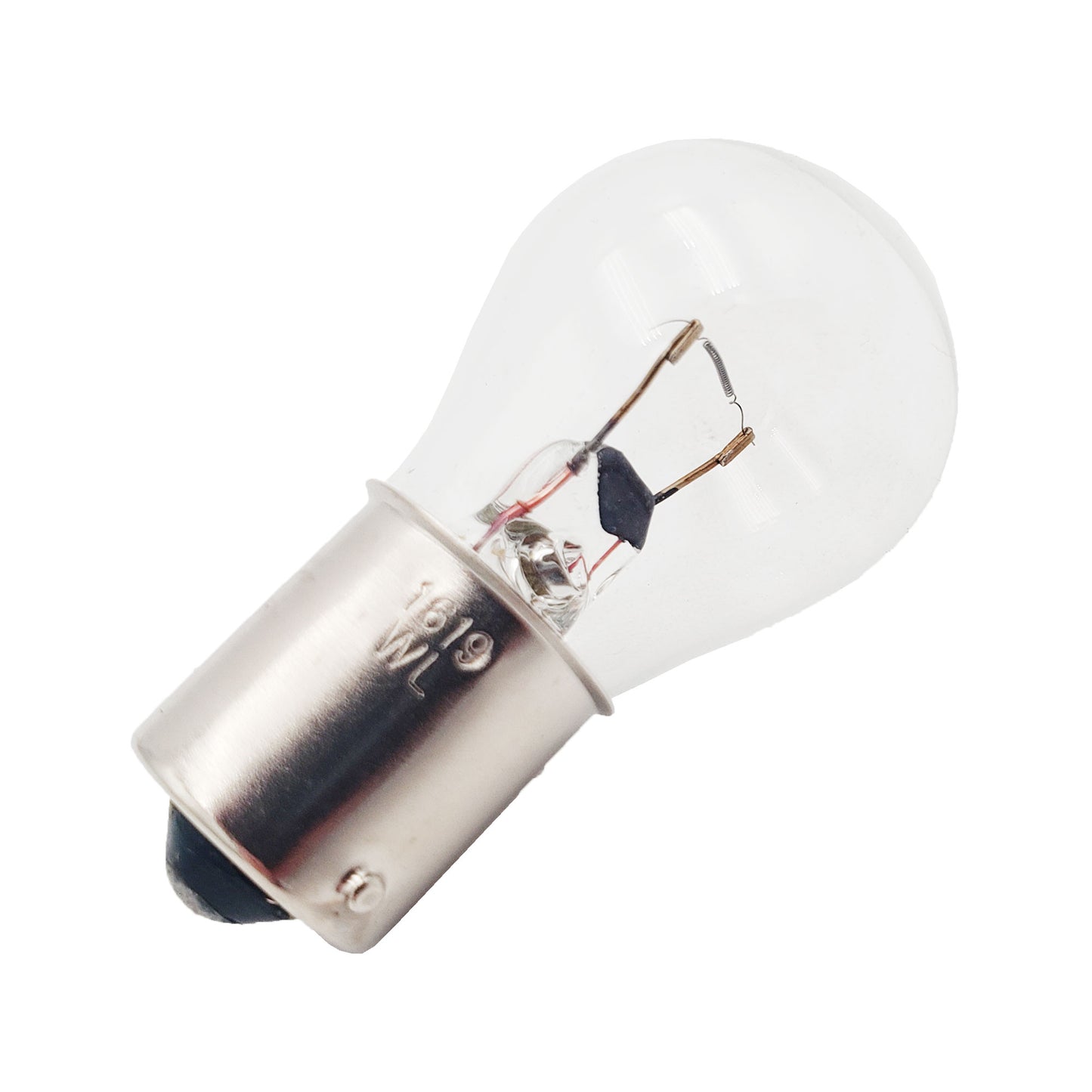 Wamco WL-1619 aircraft lamp with clear S-8 glass bulb and single-contact midget bayonet base