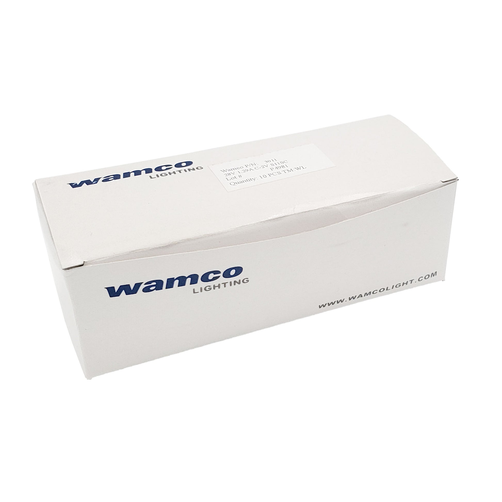 Wamco WL-3011 miniature aircraft lamps 10-piece box, 28V 1.29A S11SC