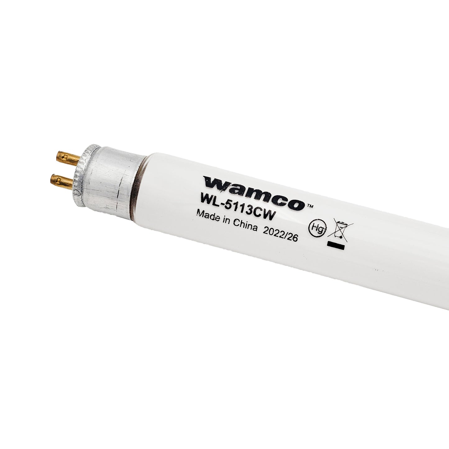 Wamco 5113CW T5 fluorescent lamp G5 bi-pin base close-up